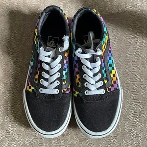 Girls Vans checkered sneakers Size 1